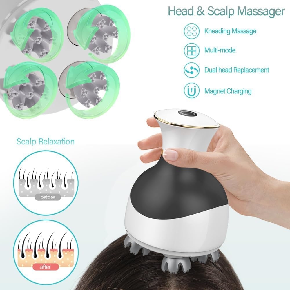 Wireless Electric Scalp Massager for Hair Growth & Stress Relief - Image 9