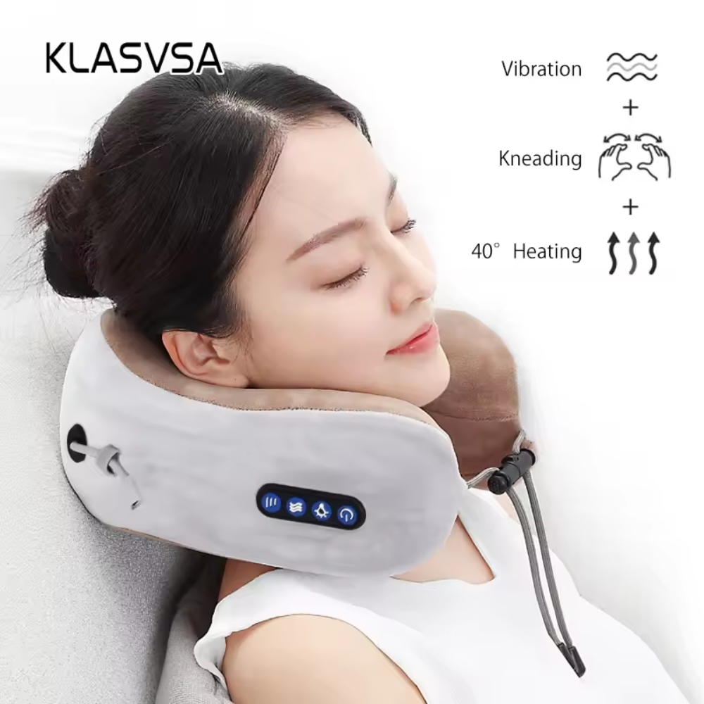 U-Shaped Neck and Shoulder Massage Pillow with Heating Function