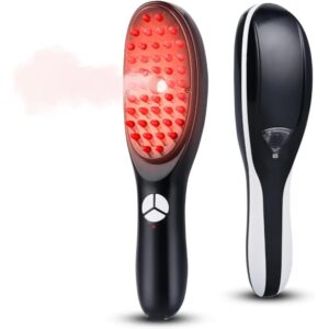 Hair Growth Scalp Massager – Vibration Massage, Red & Blue Light Therapy, Nano Atomization